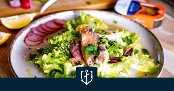 Вариация на пролетна салата с барбун