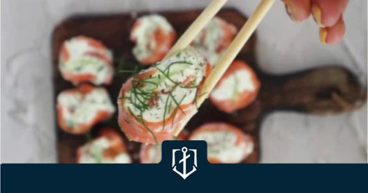 Хапки със сьомгова пъстърва и крема сирене