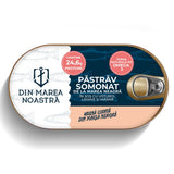 Păstrăv somonat în sos cu usturoi, lămâie și mărar